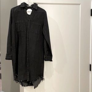 Black denim tunic